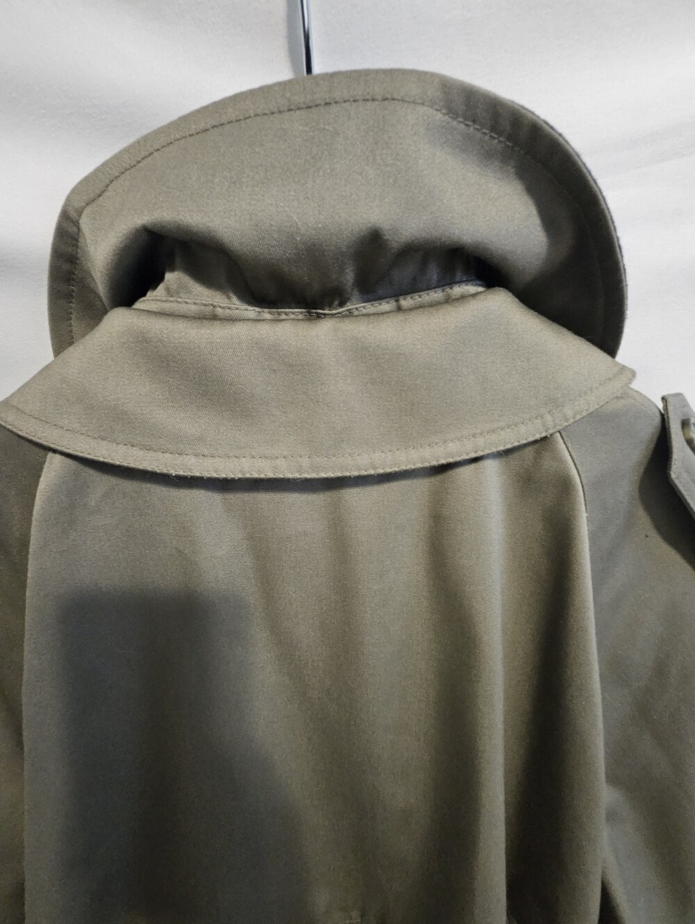 Vintage 90s Lauren Ralph Lauren Khaki Double Breasted Trench Coat 48R Wool Liner - Picture 10 of 16